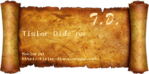 Tisler Diána névjegykártya